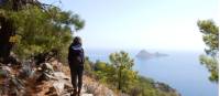 Taking in the view from Cape Gelidonia on the Lycian Way in Turkey |  <i>Lilly Donkers</i>
