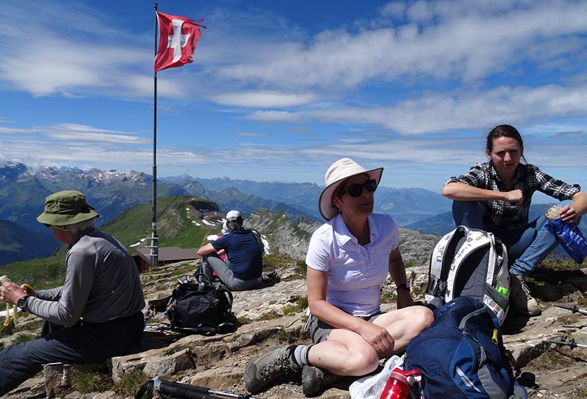 sports sunglasses on alpine walking holidays with Sherpa Expeditions