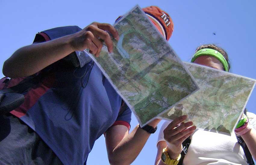 map reading on a walking holiday - Sherpa Expeditions walking holidays