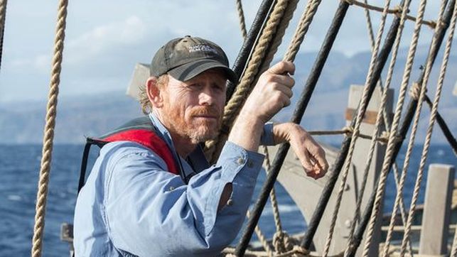 © Jonathan Prime/Warner Bros. Pictures Howard aboard the 'whaler Essex' with the southern coast of La Gomera in the background