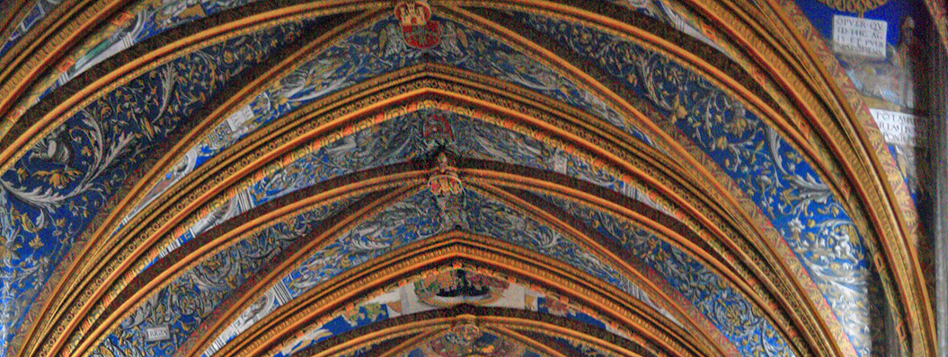 Blue ceilings in the churches of Tarn and Averyon on Sherpa's walking holiday
