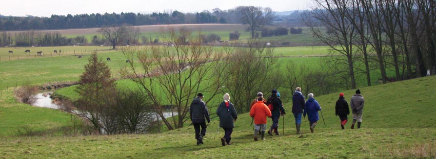 Walkers in the Cotswolds, near Mickleton