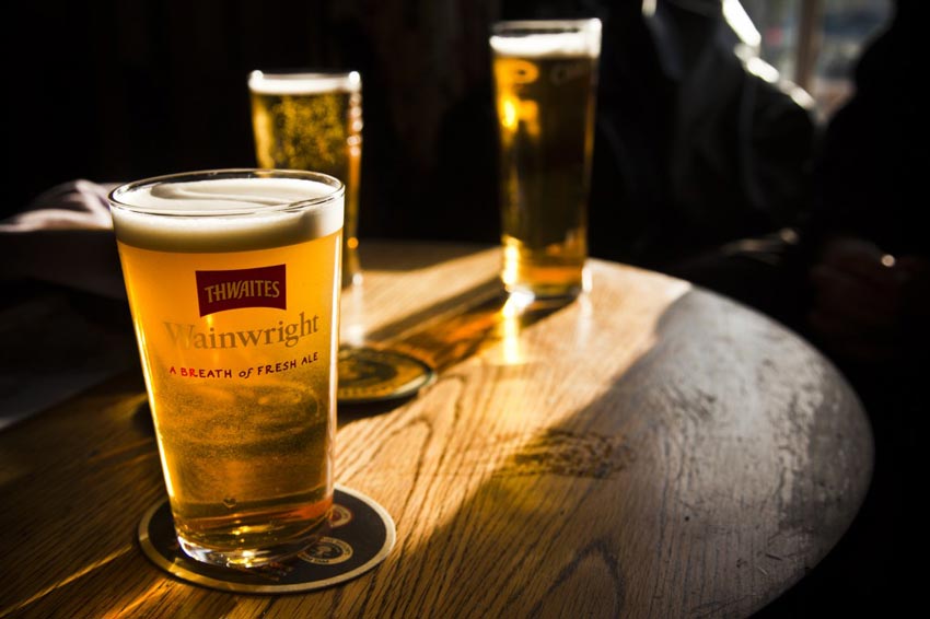 A pint at the end of the the day on the Coast to Coast Walk