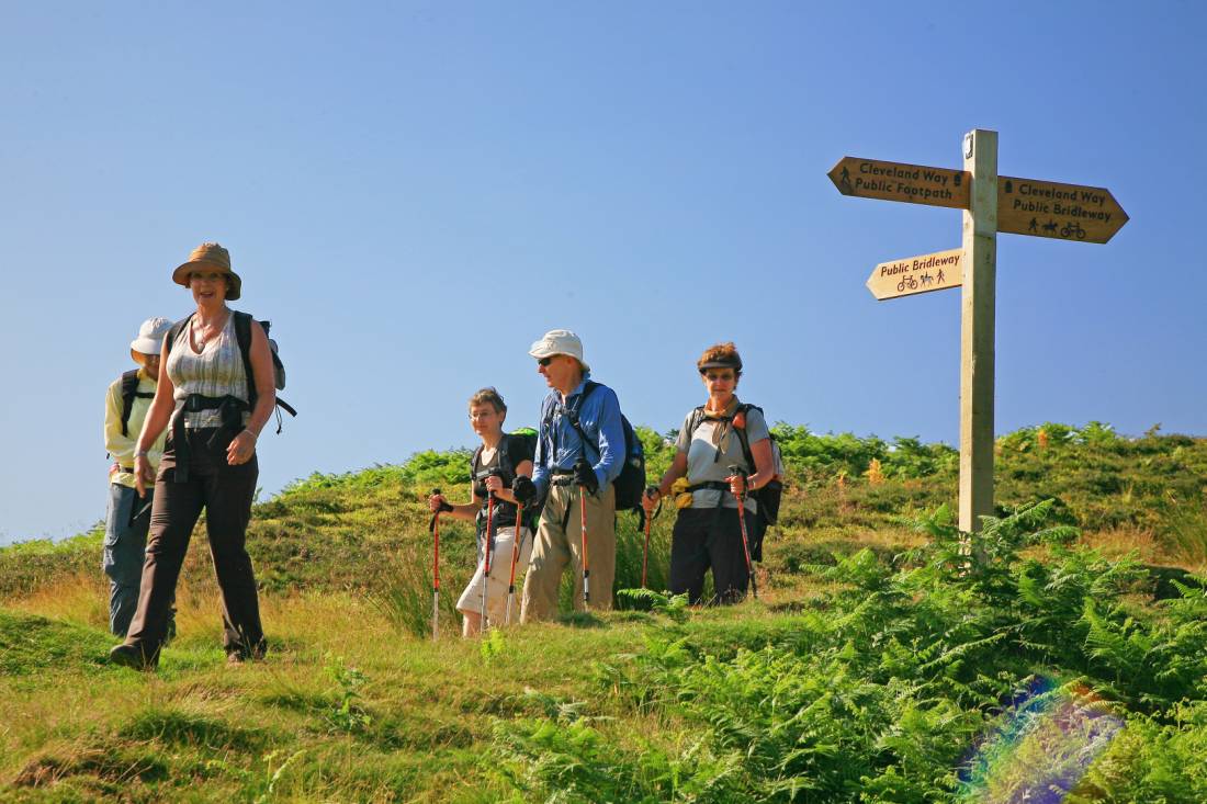 Happy hikers on the Cleveland Way |  <i>John Millen</i>